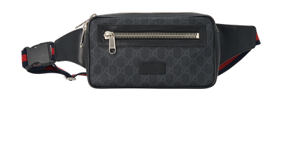 GG Belt Bag, &pound;480, Handbags, Black, Canvas, Front view
